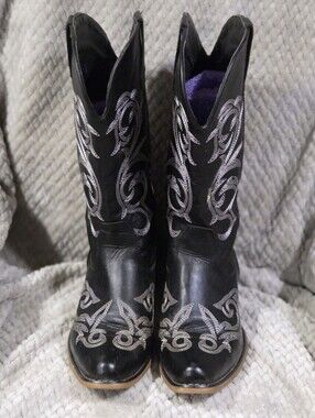 Jeossy Milan Black Cowboy Boots Size 8.5